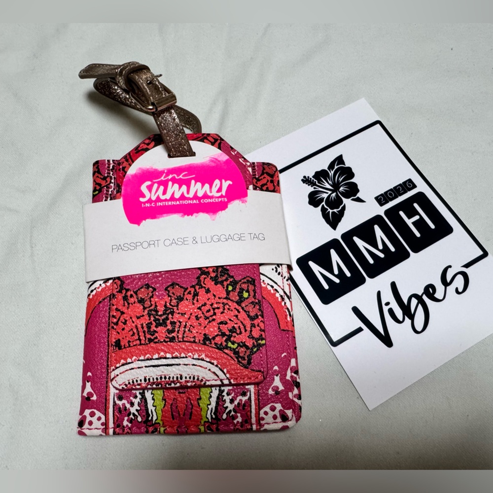Pink Passport Case & Luggage Tag